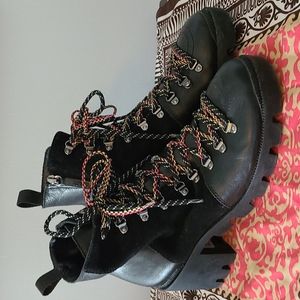 Schutz Black Combat Boots Size 9.5